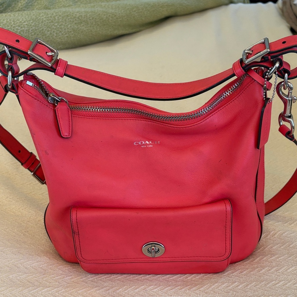 Coach Red Coral Shoulder handbag shoulder purse